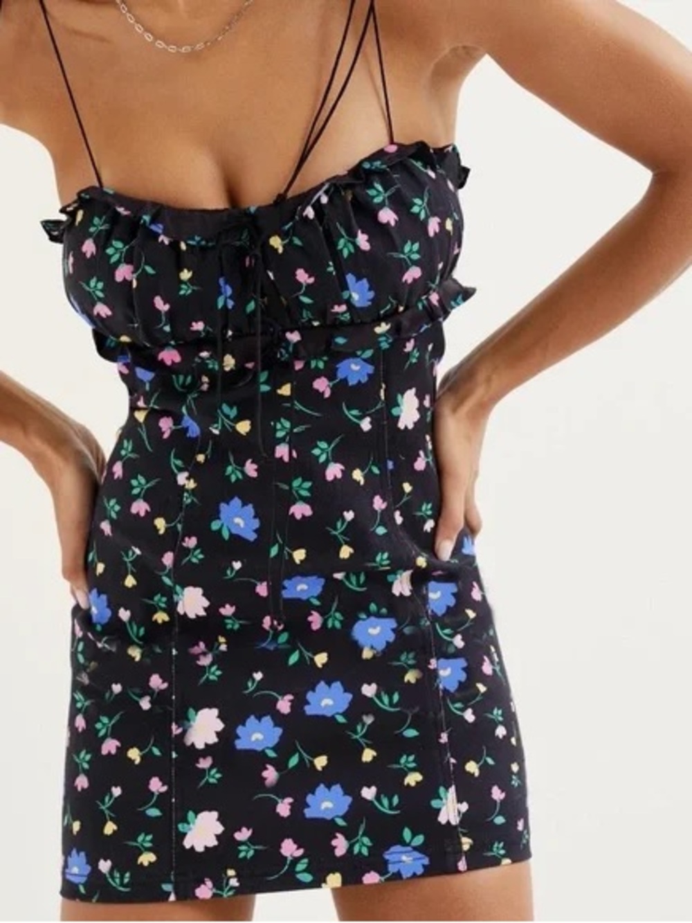 For Love & Lemons Robin Floral Mini Dress, XS (0-2)